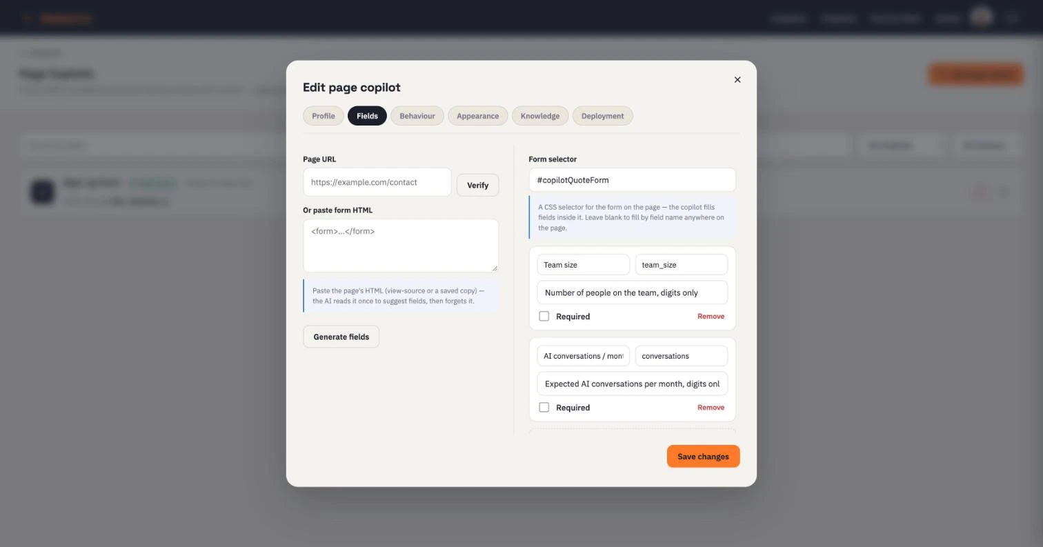Embed AI inside the page itself